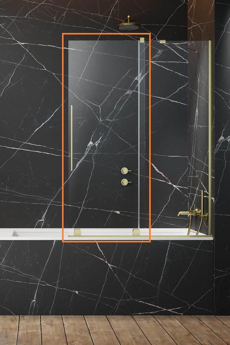 Шторка для ванни Furo Brushed Gold PND II 1000 L RADAWAY - Зображення