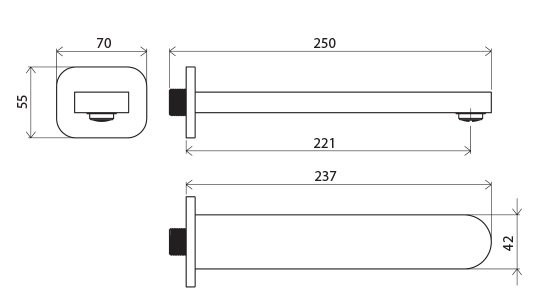 Вилив для ванни CR 027.00 Chrome X07P113 RAVAK - Зображення 186622-f49db.jpg