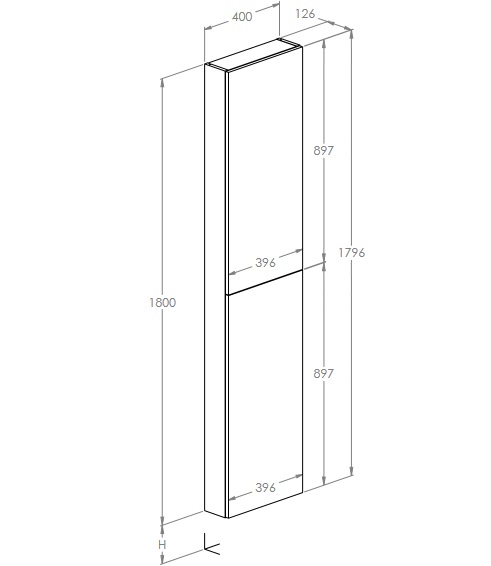 Пенал Extra A857956529 білий matt Roca - Зображення 186654055-9a45e.jpg