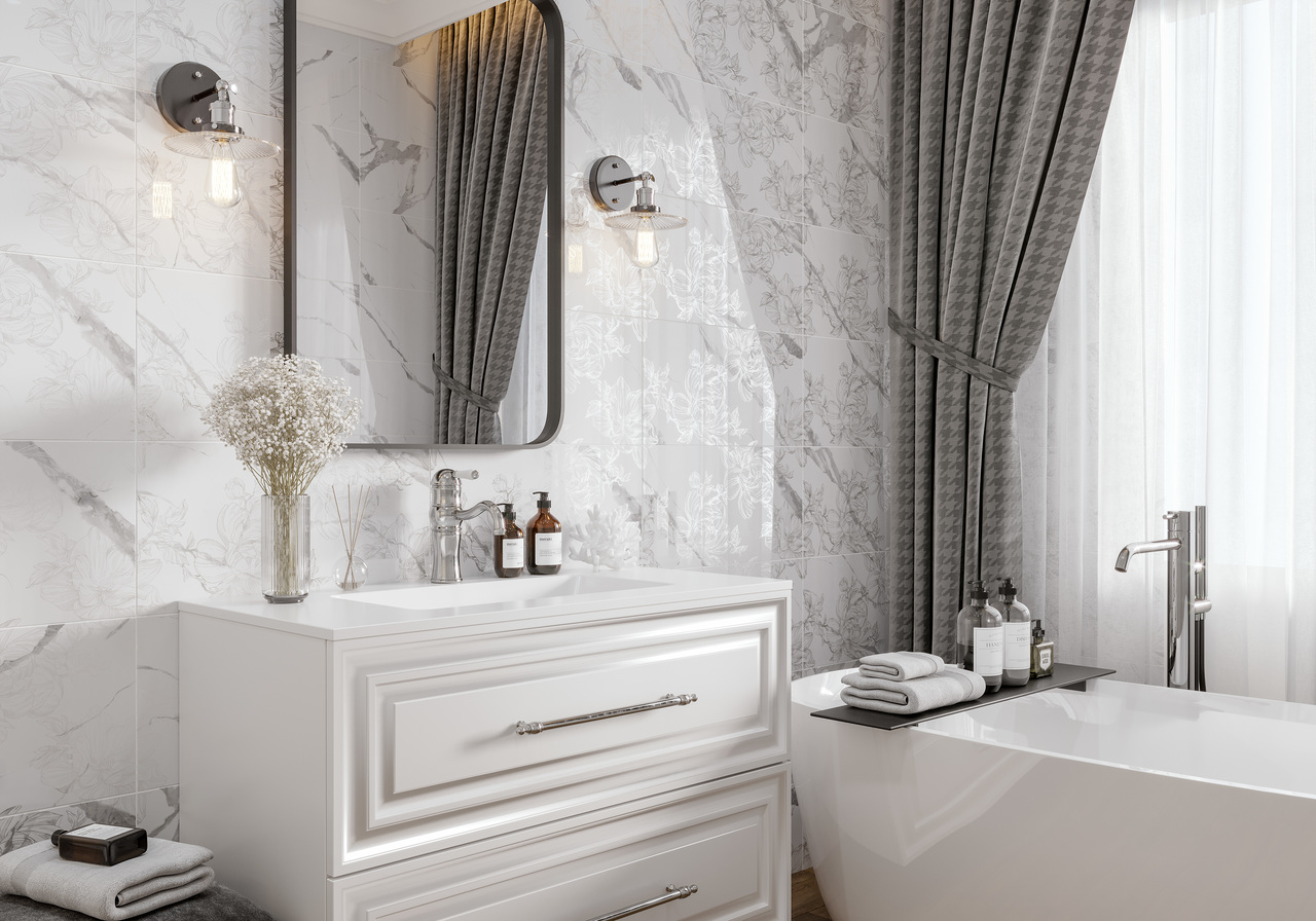 Плитка керамогранітна Calacatta Vera білий RECT 595x595x11 Golden Tile - Зображення 1866552-f8db8.jpg