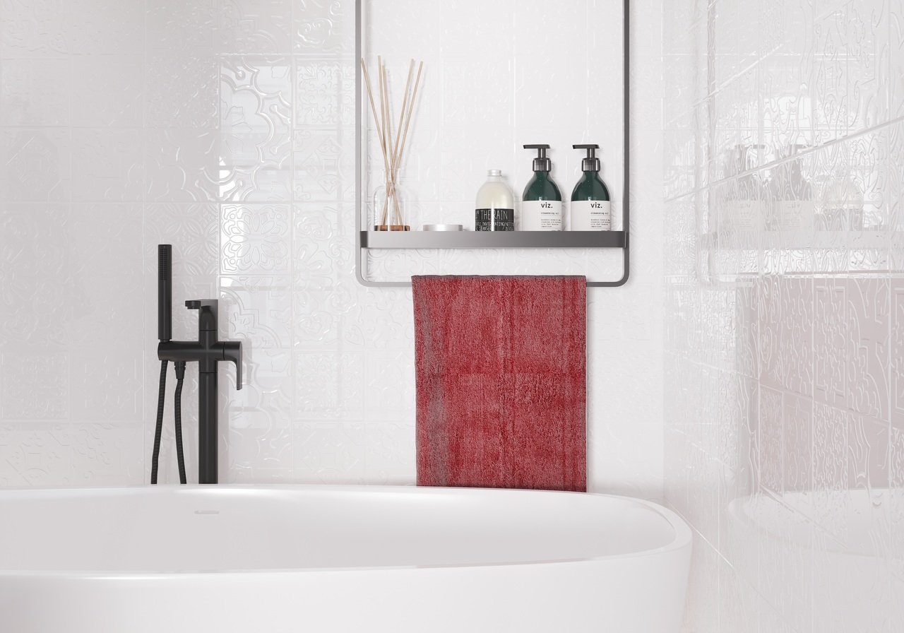 Плитка стінова Tutto Bianco Patchwork білий 300x600x9 Golden Tile - Зображення 1866652-d299e.jpg