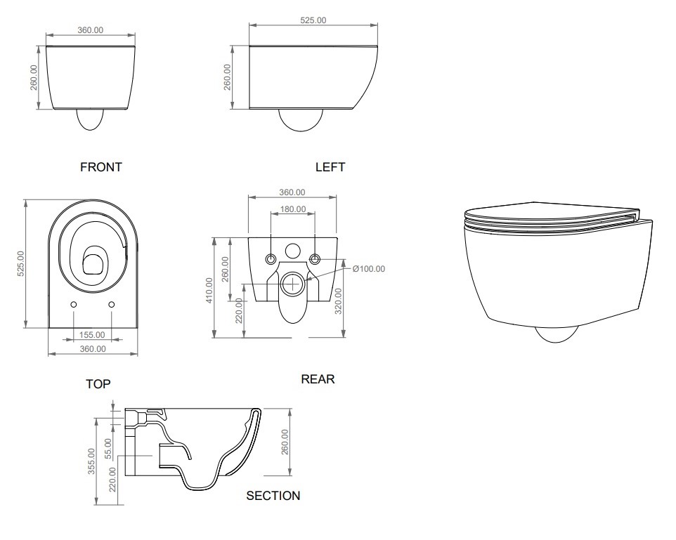 Унітаз підвісний Like Eco Clean з кришкою soft-close Smeraldo matt GSG Ceramic Design - Зображення 186727728-39cc6.jpg