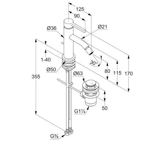 Змішувач для біде DN 15 Nova Fonte Pura 202160515 Kludi - Зображення 186727763-059de.jpg