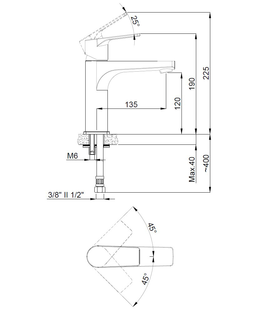 Змішувач для умивальника Azure Regular (156845026) білий, Adell - Зображення 1867356-178de.jpg