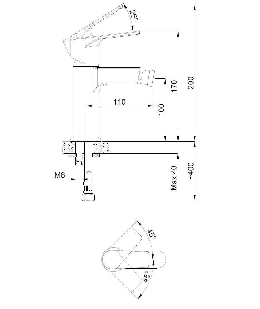 Змішувач для біде Azure (15686601) хром, Adell - Зображення 1867366-1f4db.jpg