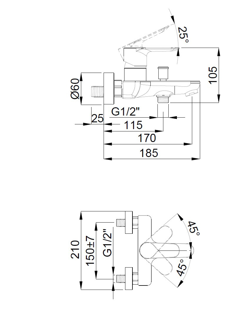 Змішувач для ванни Lea (15920501) хром, Adell - Зображення 1867421-5658b.jpg