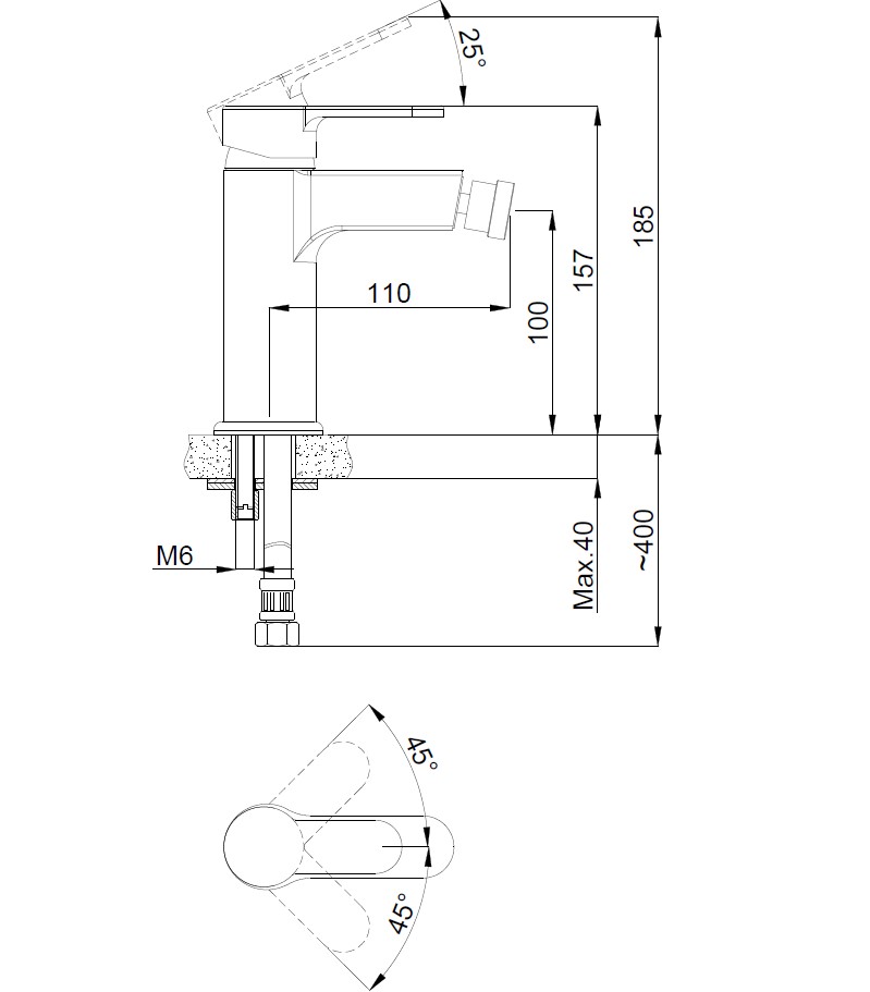 Змішувач для біде Lento (15496601) хром, Adell - Зображення 1867426-3c579.jpg