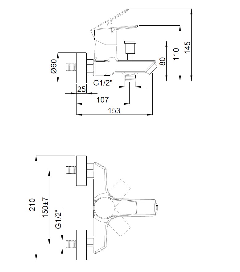 Смеситель для ванны Neon (15710501) хром, Adell - Зображення 1867471-6f68d.jpg