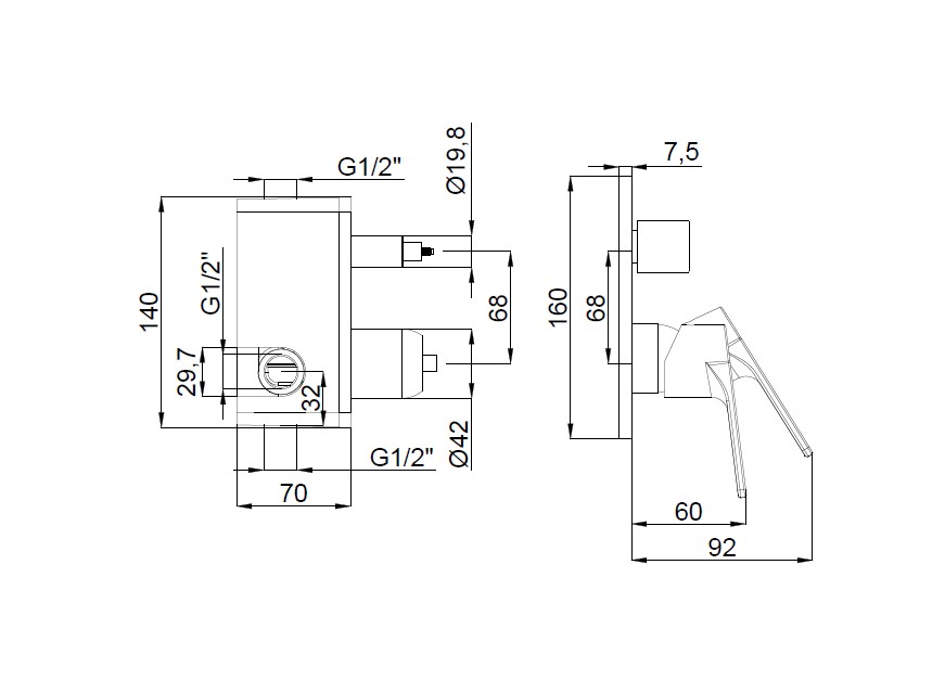 Душова система Azure Optimal (15680721) хром, Adell - Зображення 1867566-9a131.jpg