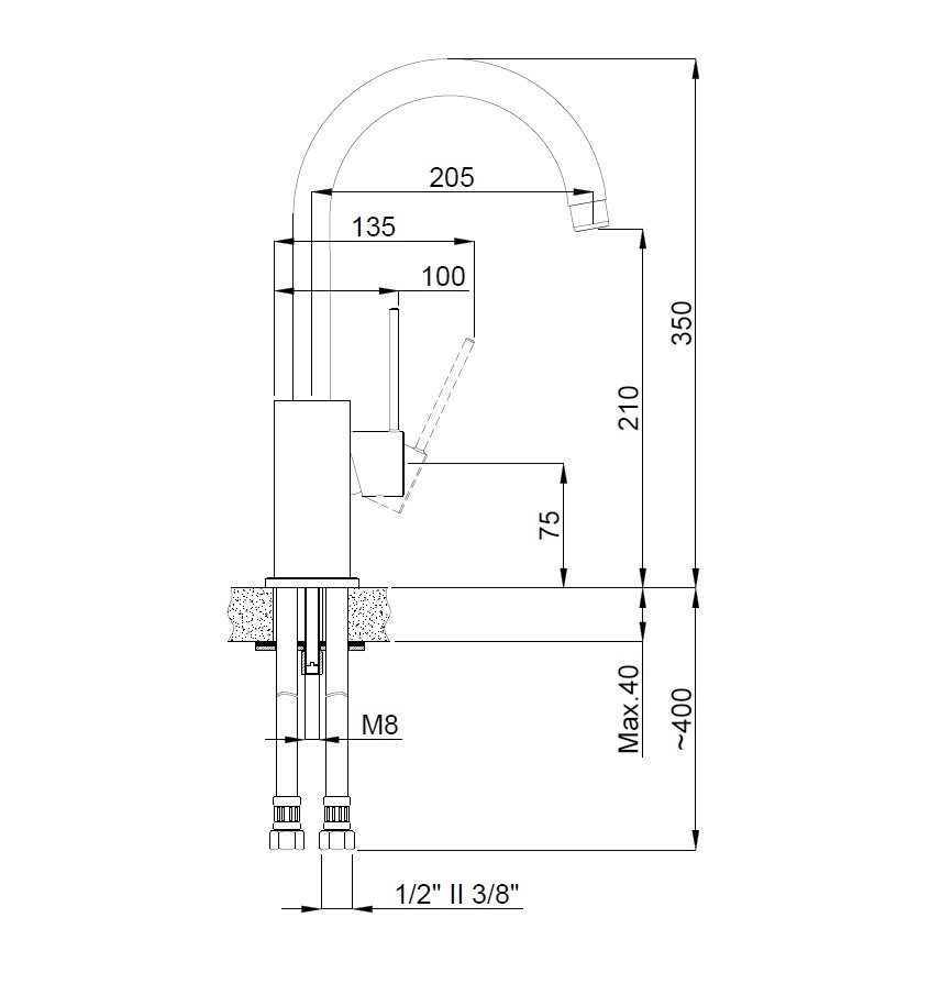 Смеситель для кухни Rondo V2 (151644324) черный, Adell - Зображення 1867576-bbc12.jpg