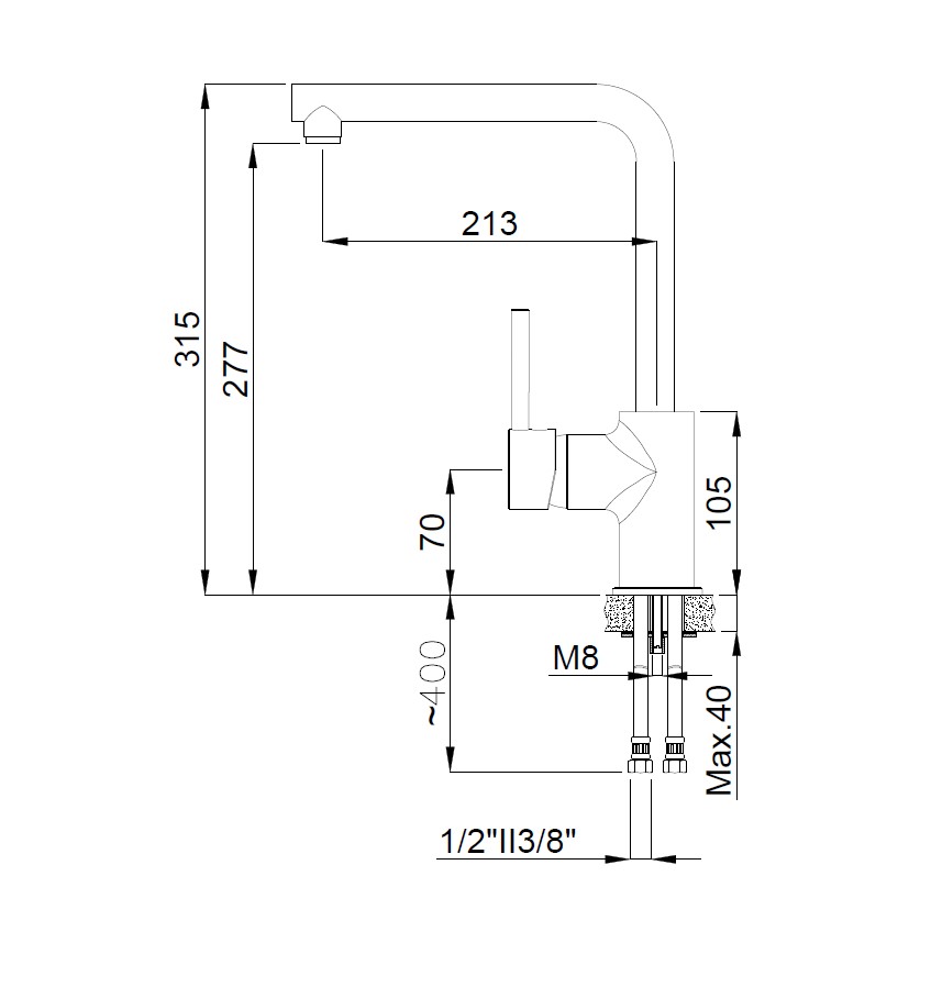 Смеситель для кухни Inova II (15294441) хром, Adell - Зображення 1867586-45e6d.jpg