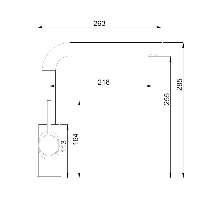 Змішувач для кухні Kelvin Pull Out (15734461) хром, Adell - Зображення 1867596-00ce9.jpg