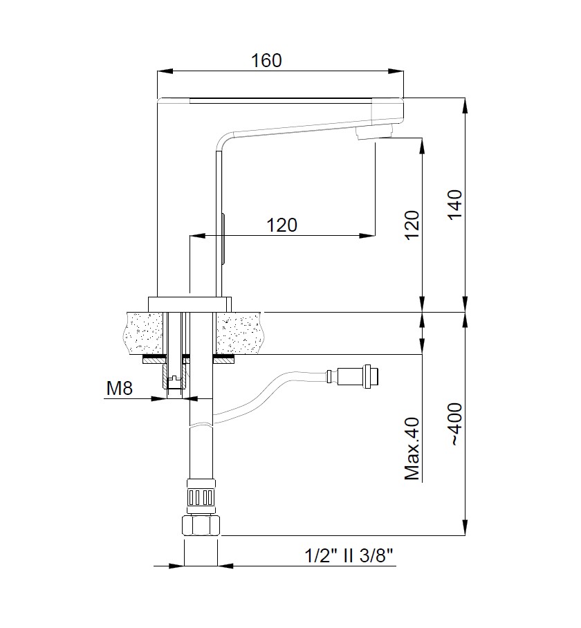 Змішувач для умивальника сенсорний Sensomax Photocell (15454501) хром, Adell - Зображення 1867606-9d5b6.jpg