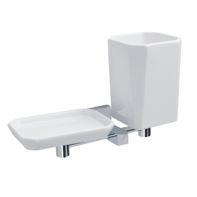 Стакан з мильницею Diva (DV1408) білий, STILHAUS - Зображення 1868857-6e2c6.jpg