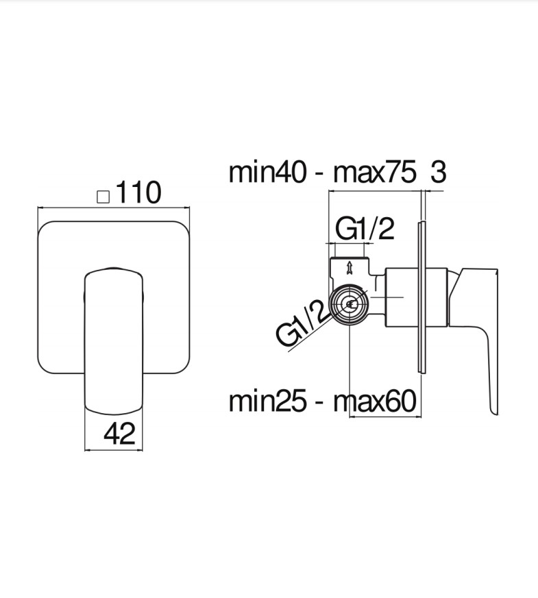 Змішувач для душу Acquaviva Velvet Black (VV103108BM), Nobili - Зображення 1869306-f61ae.jpg