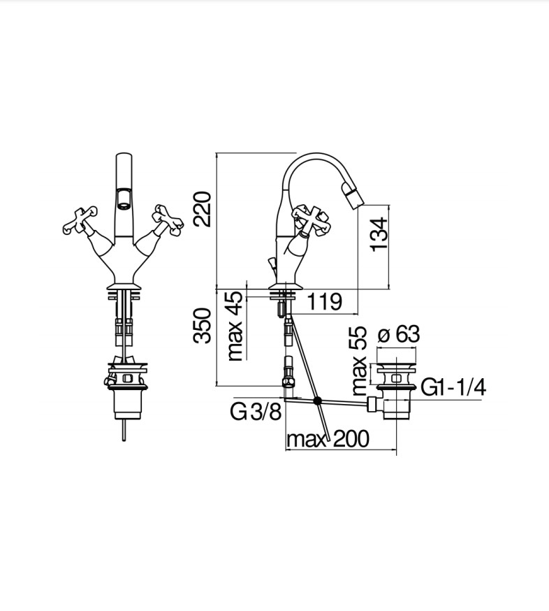 Змішувач для біде Carlos Primero (CP219-1CR), Nobili - Зображення 1869331-24962.jpg