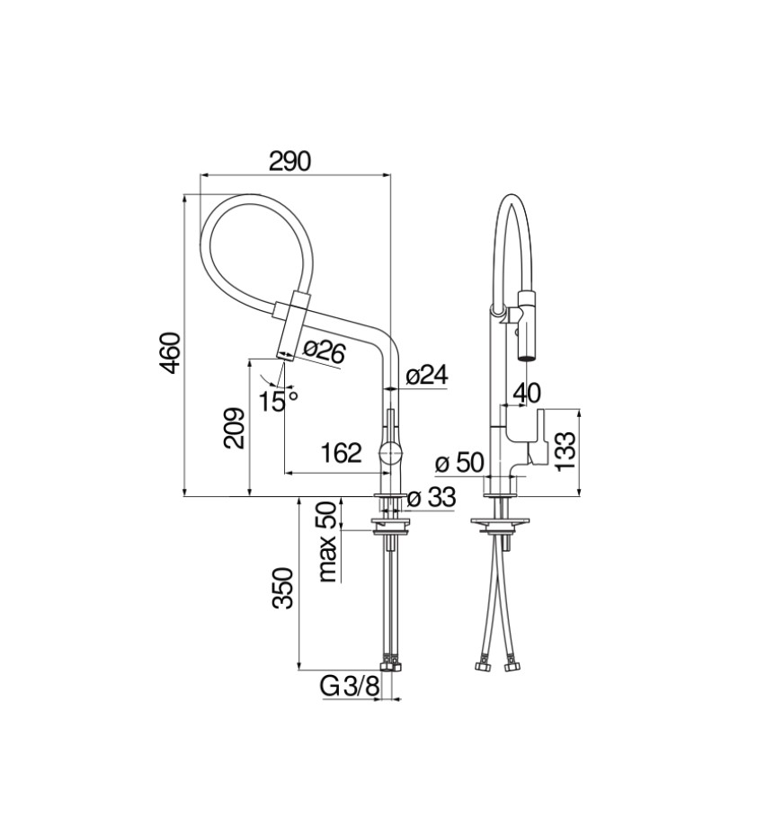 Змішувач для кухні Lamp (MP119400CR), Nobili - Зображення 1869392-5ef5e.jpg