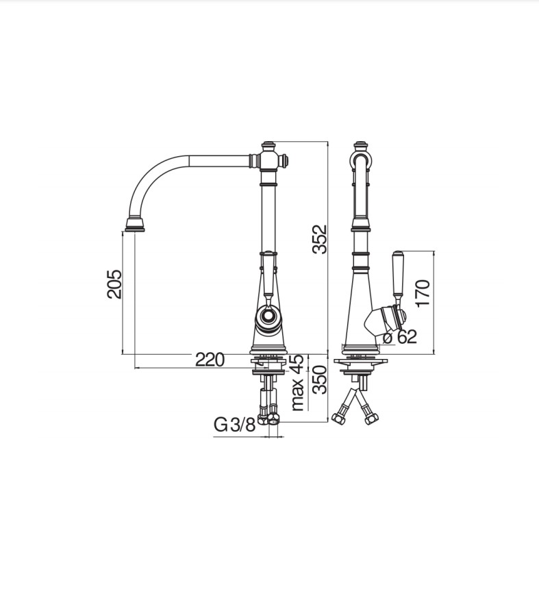 Змішувач для кухні Charlie Tuscany Red (CH75513RA), Nobili - Зображення 1869407-c31ab.jpg