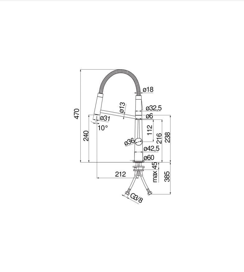 Змішувач для кухні Levante Inox (MV123300IX), Nobili - Зображення 1869417-743f8.jpg