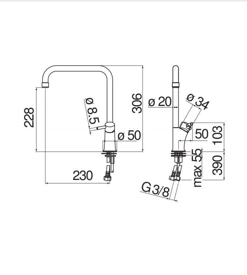 Змішувач для кухні Cuci (CU92813CR), Nobili - Зображення 1869442-6ca31.jpg