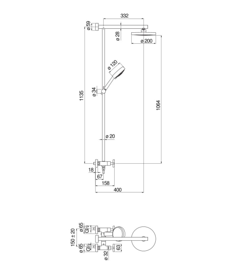 Душова система Lira (LR116230-30CR), Nobili - Зображення 1869447-31a14.jpg