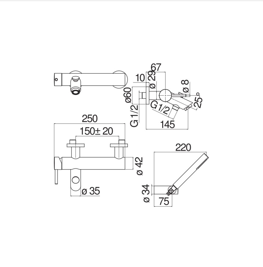 Змішувач для ванни Live Velvet Black (LV00110BM), Nobili - Зображення 1869507-45da9.jpg