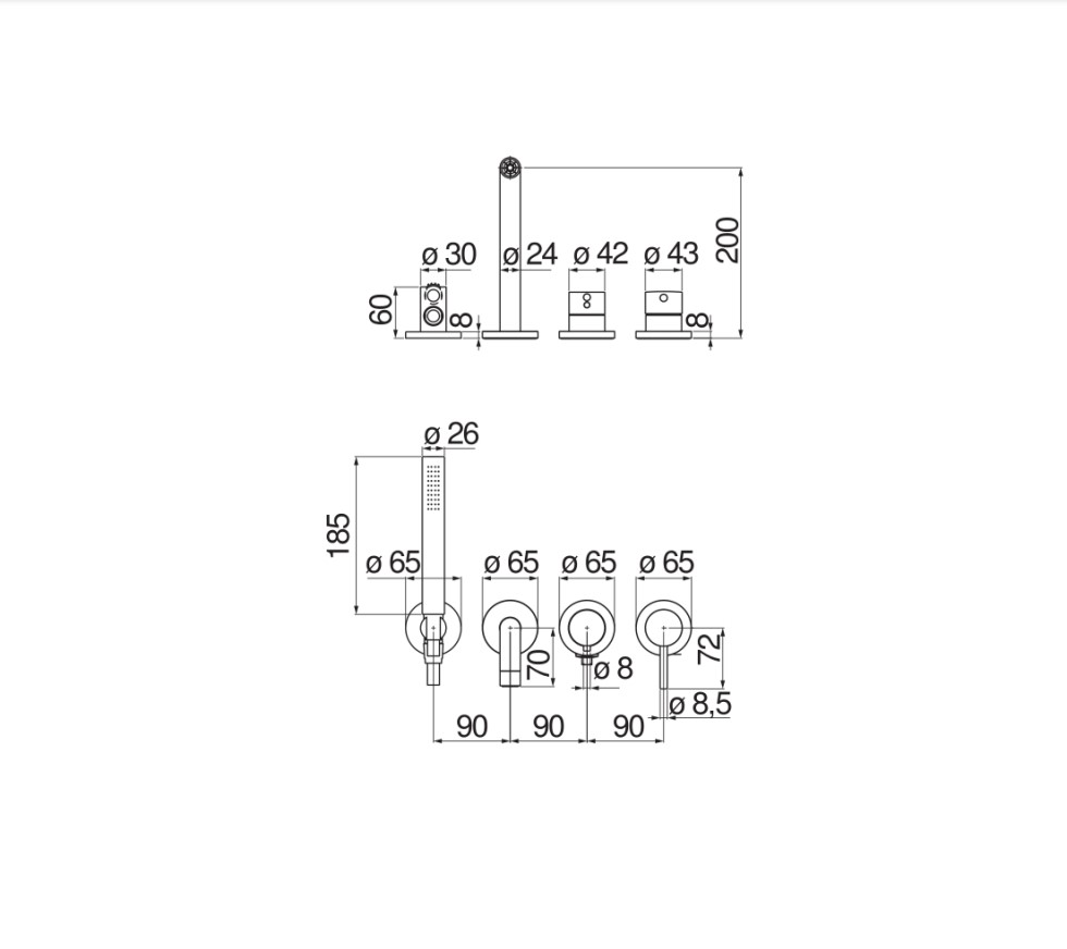Змішувач для ванни Live (WEBK110-91TCR), Nobili - Зображення 1869517-e9f27.jpg