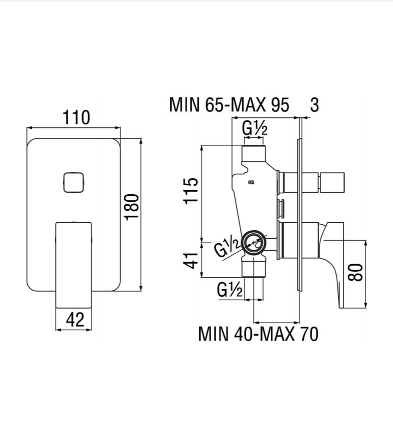 Змішувач для душу Seven (SE124100CR), Nobili - Зображення 1869547-b32e4.jpg
