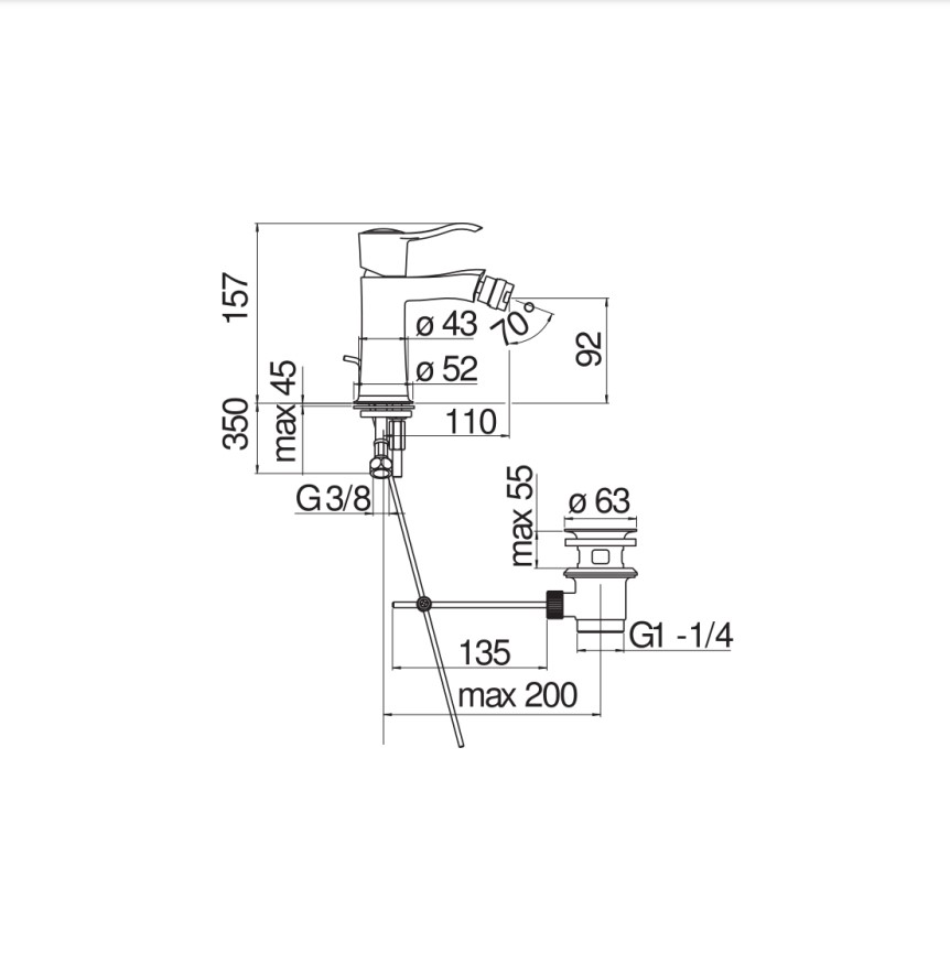 Змішувач для біде Sofi Royal Gold (SI98119-1GDP), Nobili - Зображення 1869602-e5969.jpg