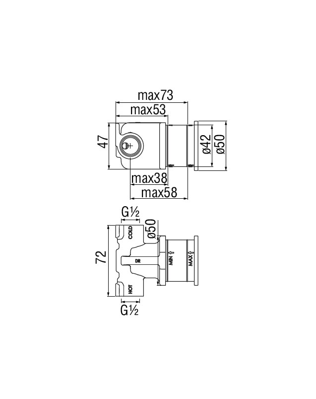 Вбудована частина змішувача (WE00600), Nobili - Зображення 1869652-ce98c.jpg