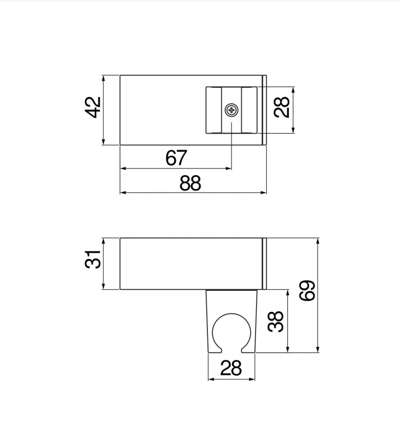 Держатель для ручного душа Components (AAD147-23CR), Nobili - Зображення 1869682-8f17f.jpg