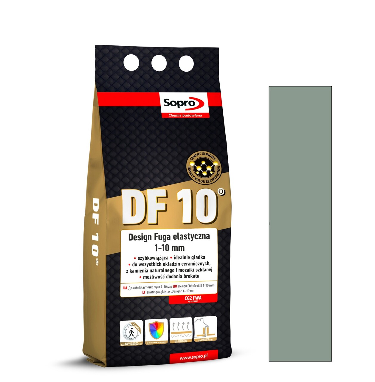 Затирка для швів Sopro DF 10 1087A ботанічна зелень №47 (2 кг) - Зображення