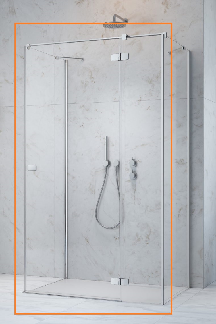 Душові двері Fuenta Chrome KDJ+S 120Rx200 RADAWAY - Зображення