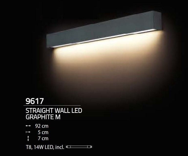 Бра STRAIGHT WALL LED GRAPHITE M (9617), Nowodvorski - Зображення 1872239-f976e.jpg