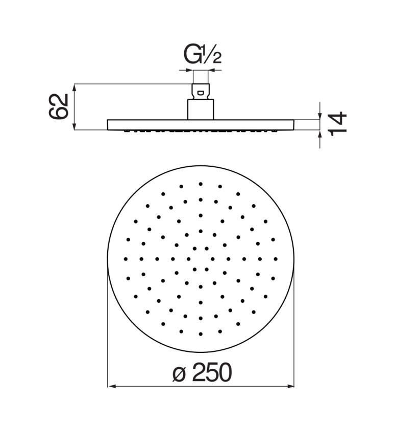 Верхній душ AD139-142CGP Miele Spazzolato PVD Nobili - Зображення 187280171-a038c.jpg