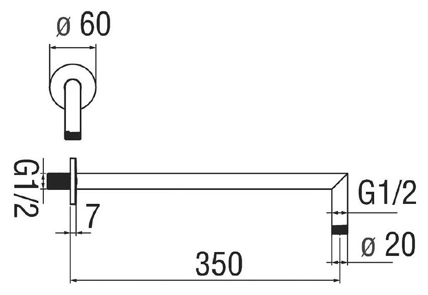Душовий кронштейн Tramonto PVD AD138-44RCP Nobili - Зображення 187280175-36680.jpg