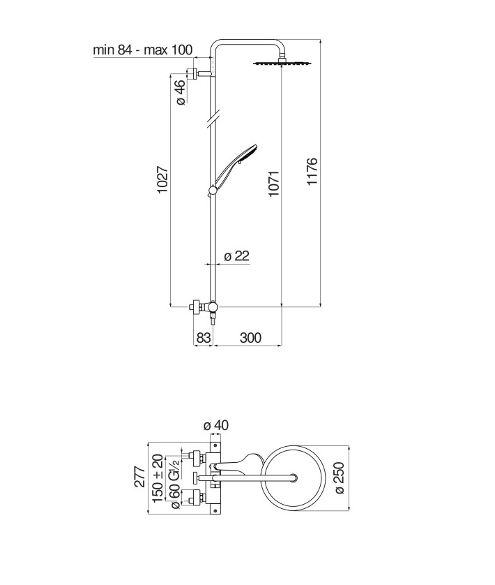 Душова система Tago Chrome TG85430-21CR Nobili - Зображення 187280179-fcc2e.jpg
