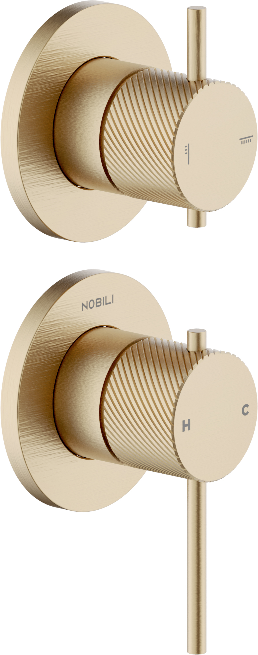 Змішувач для душу Respiro Miele брашований PVD WE81102-1RSCGP Nobili - Зображення
