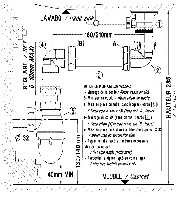 Cифон для умивальника Space safing (A858B48000), Roca - Зображення 1873023-4b6a9.jpg