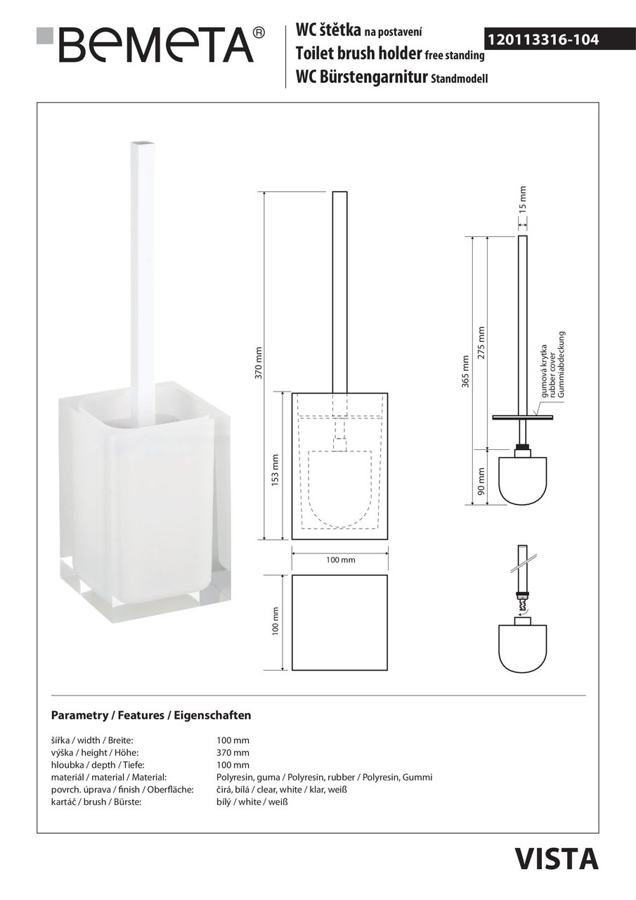 Туалетна щітка Vista (120113316-104), Bemeta - Зображення 1873857-49c75.jpg