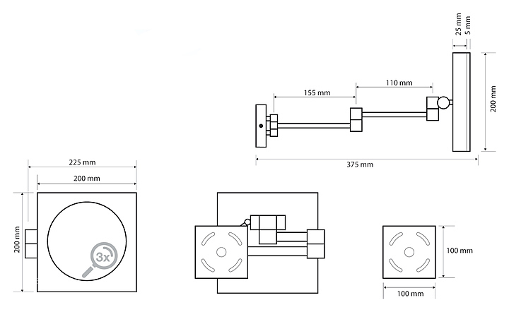 Дзеркало косметичне з підсвіткою LED (116101202), Bemeta - Зображення 1873947-3c73f.jpg