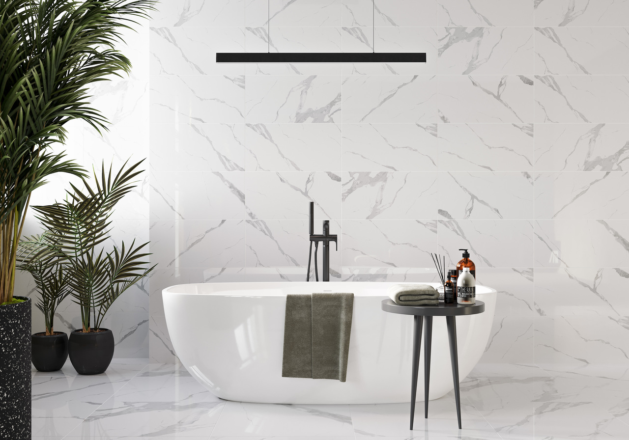 Плитка керамогранітна Calacatta Vera білий RECT 600x1200x10 Golden Tile - Зображення 1874330-0a5db.jpg