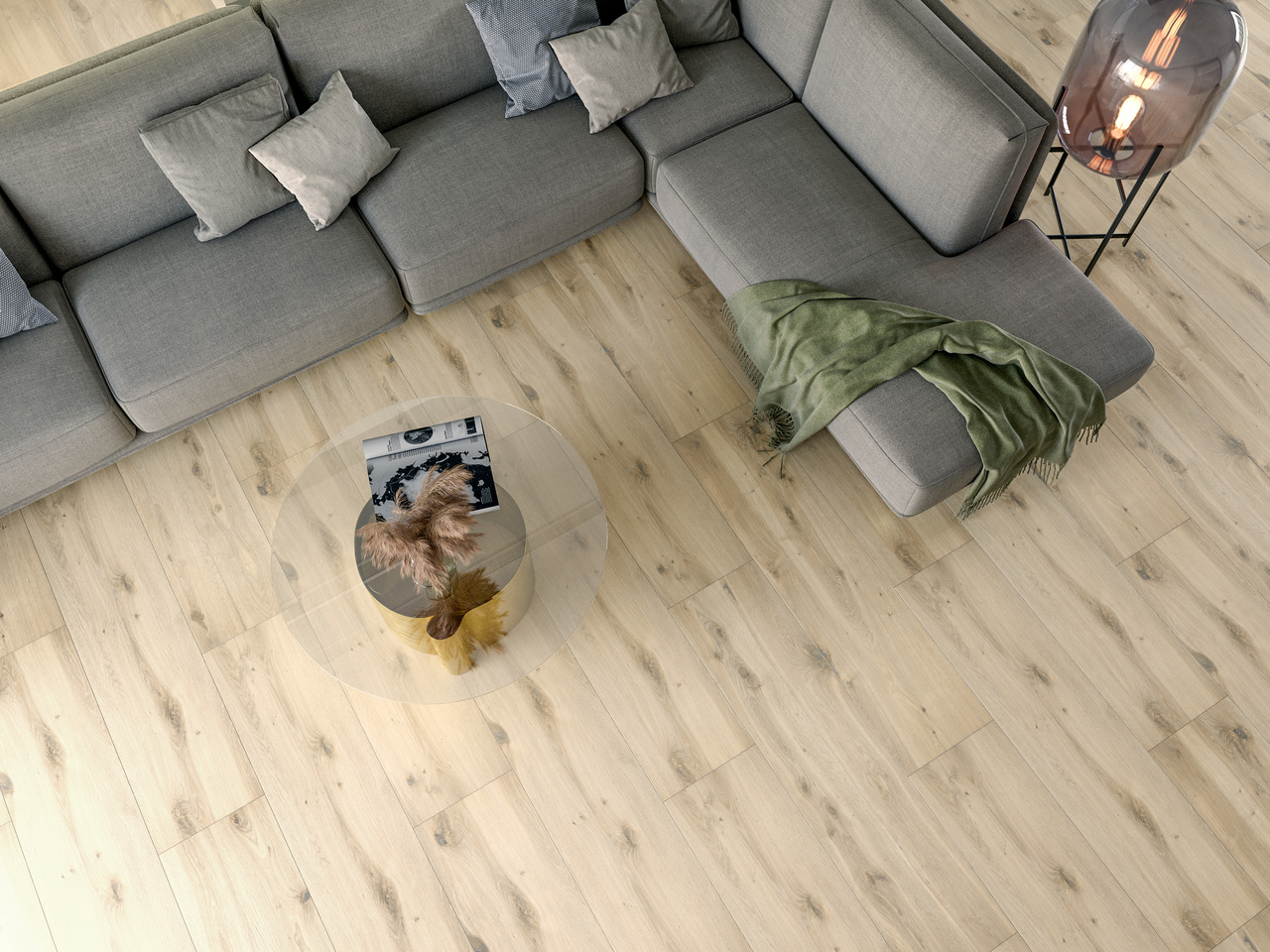 Плитка керамогранітна Stark Wood бежево-сірий RECT 300x1200x10 Golden Tile - Зображення 1874370-1633c.jpg