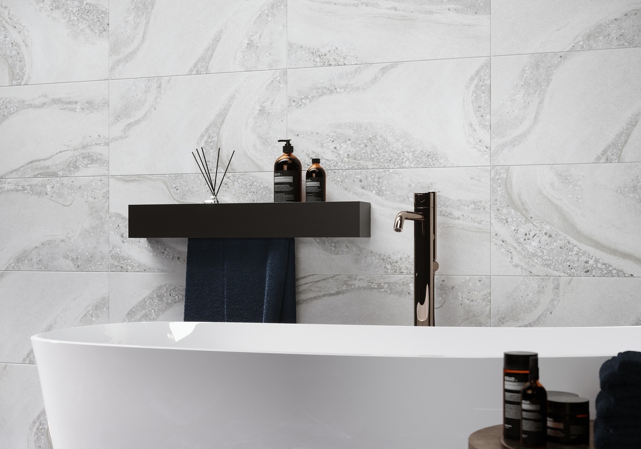 Плитка стінова Fusion сірий 300x600x9 Golden Tile - Зображення 1874815-adc69.jpg