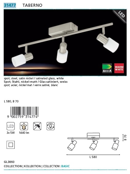 Спот TABERNO LED (31477), EGLO - Зображення 1874975-f6b85.jpg