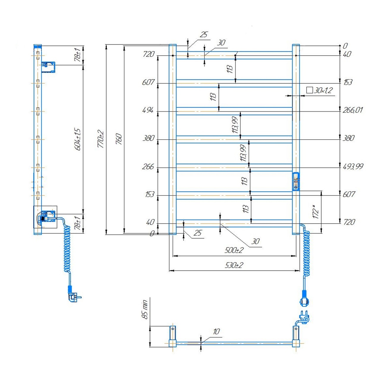 Рушникосушка електрична Emily 530x770 чорний matt Hygge Family - Зображення 187572233-8d4bf.jpg