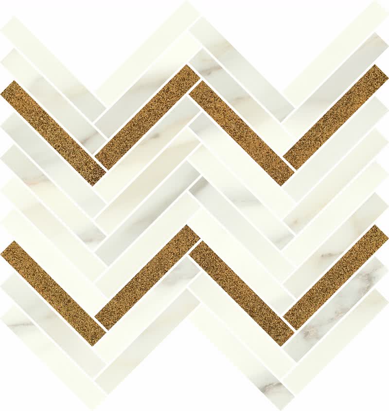 Мозаїка Calacatta Sparkle Gold 281x301x9 Paradyz - Зображення 1876011-ba210.jpg