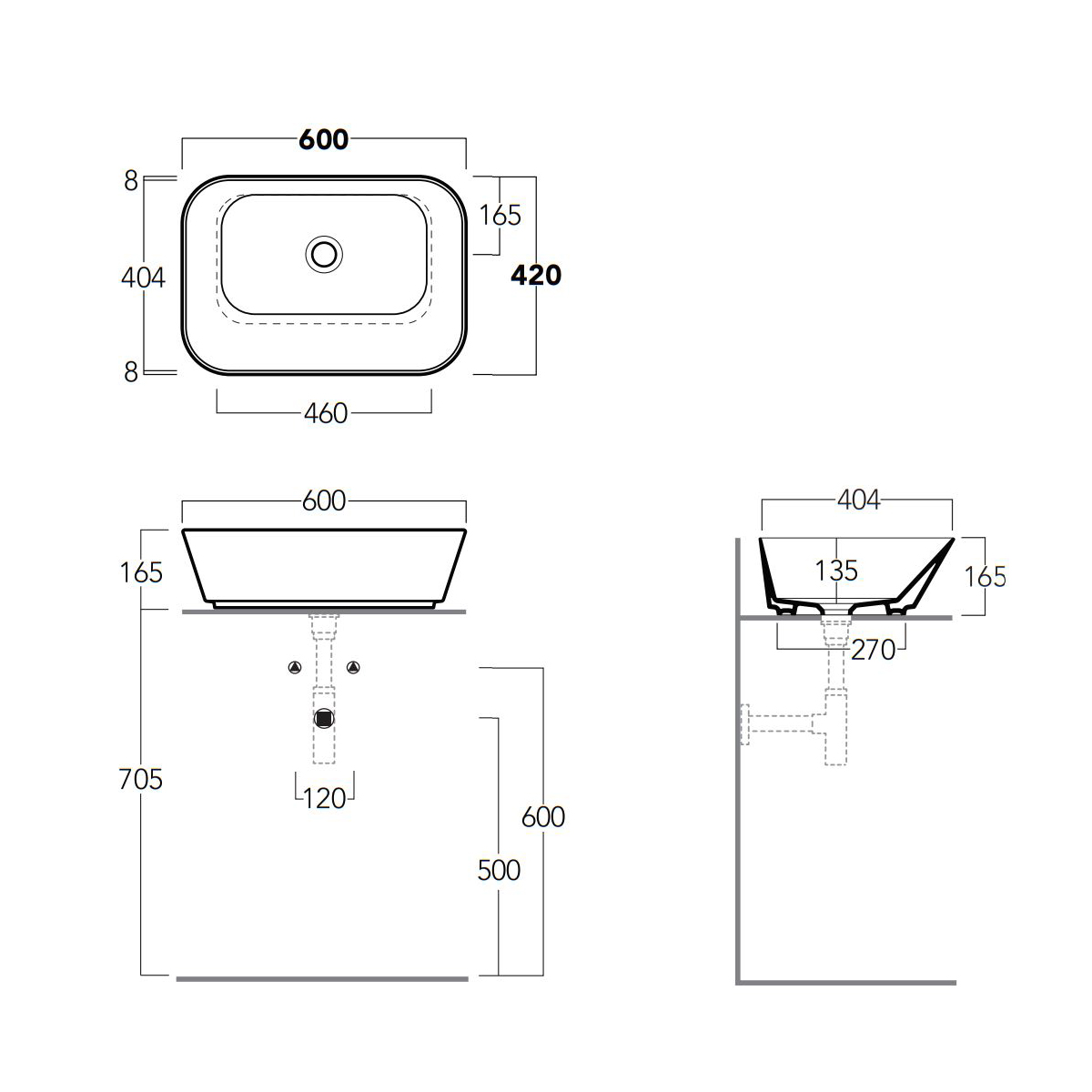 Умивальник WA 04 Wave (WA04) Glossy white SIMAS - Зображення 1876801-25dea.jpg