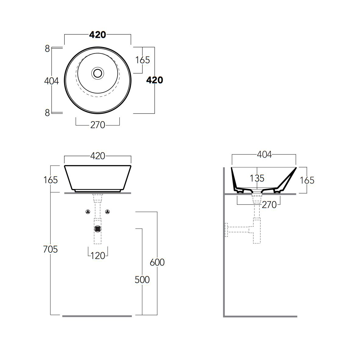 Умивальник WA 01 Wave (WA01WM) White matt, SIMAS - Зображення 1876821-1e42a.jpg