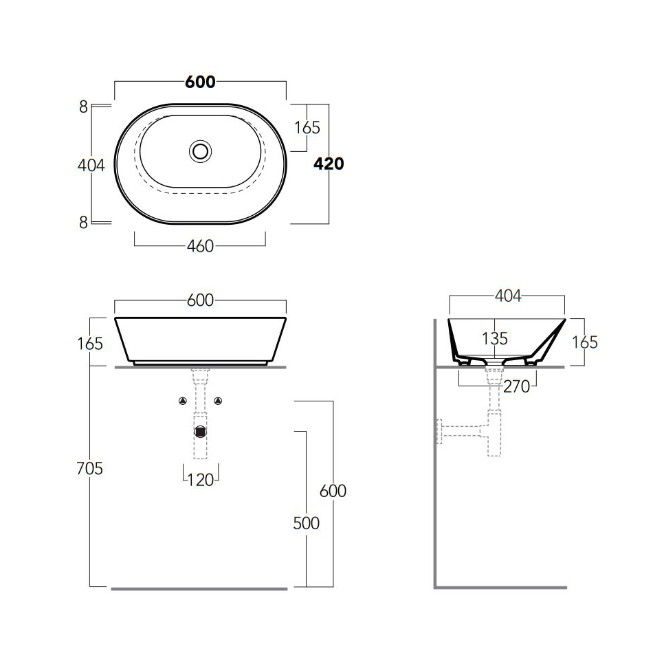 Умивальник WA 02 Wave (WA02WM) White matt, SIMAS - Зображення 1876836-2310c.jpg